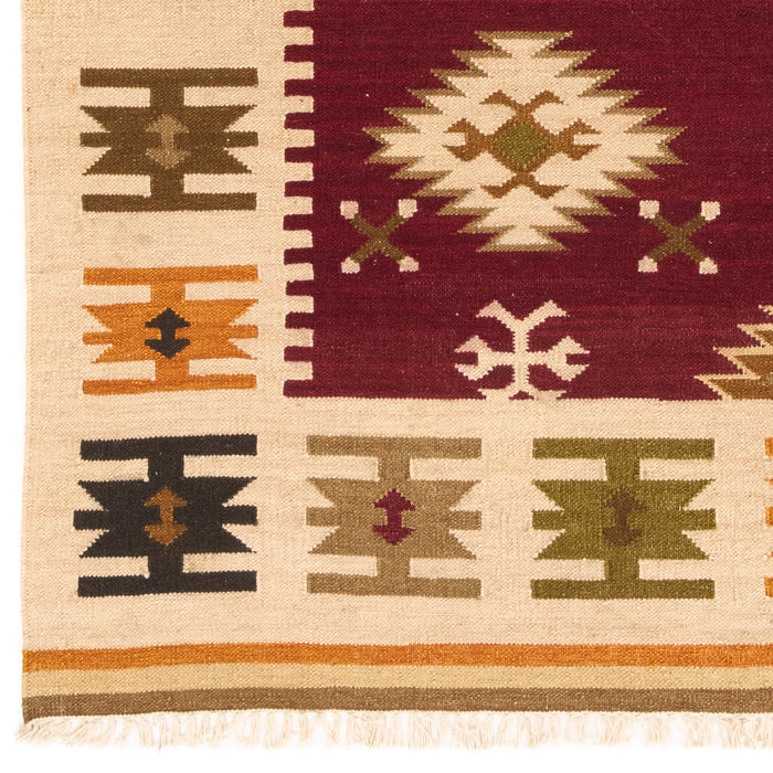 Kilim 6x9 Red/Beige Wool