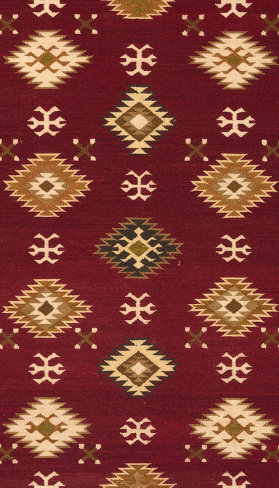 Kilim 6x9 Red/Beige Wool