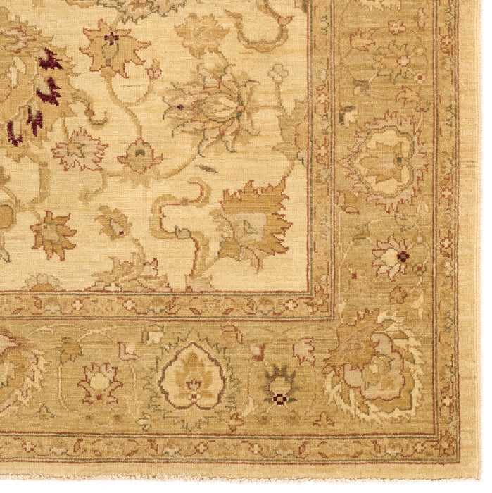 Chobi 6x9 Ivory/Light Green Wool