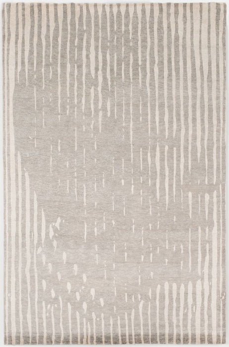 4x6 Stripe Wool and Bamboo Silk