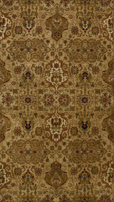 Indo Persian 6x9 Beige/Black Wool