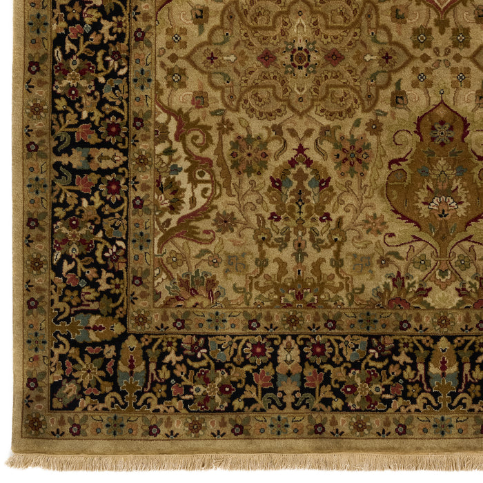 Indo Persian 6x9 Beige/Black Wool