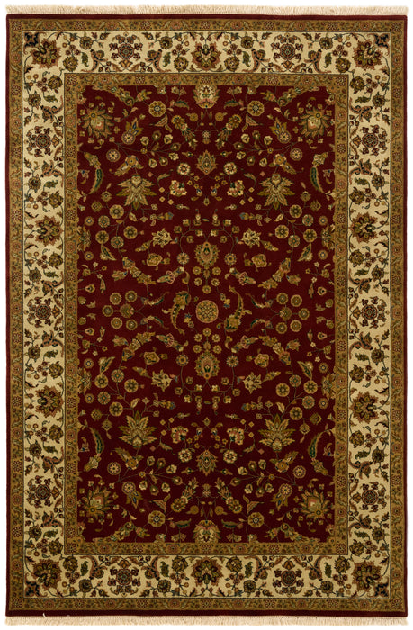 6x9 Indo Persian Rust/Beige Wool A