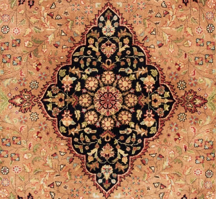 Shah Kashan 6x9 Black/Beige Wool