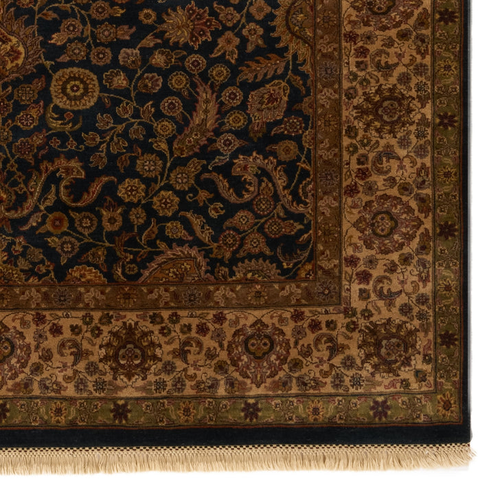 Tranquil Kashan 6x9 Black/Gold Wool