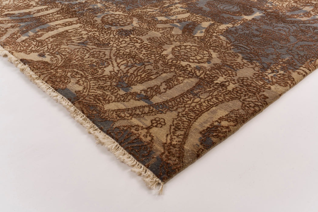 Urbane 6x9 Blue/Gold Wool and Silk
