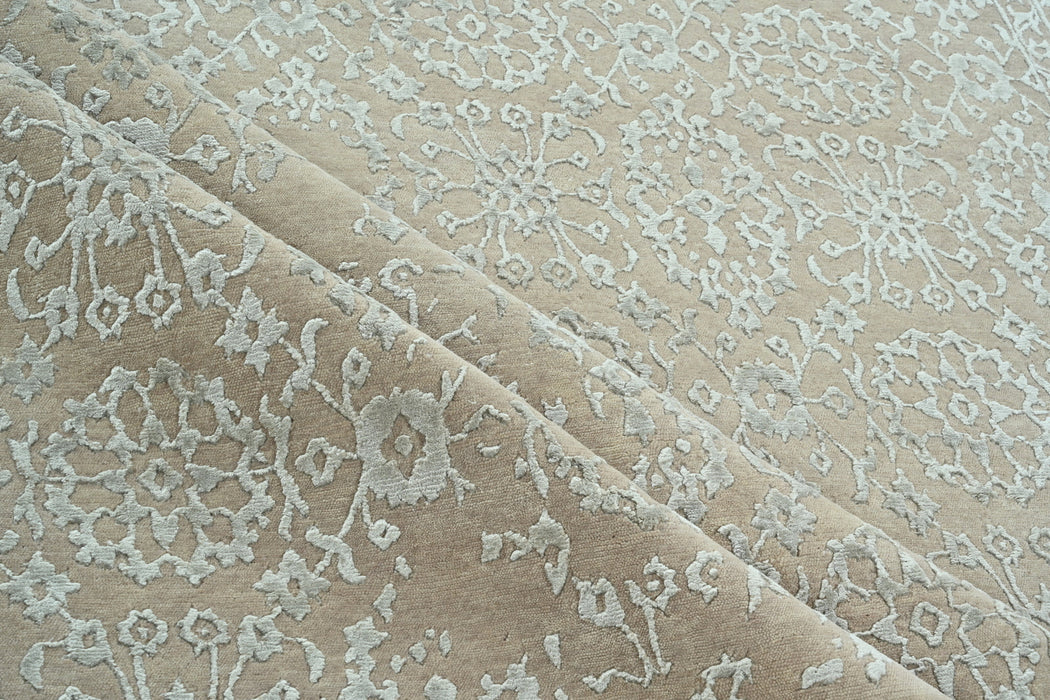 Pokhara 4x6 Grey/Silver New Zealand Wool