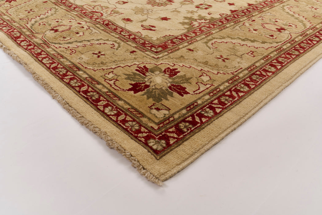 Chobi 8x10 Hameed Abad Ivory Gold Ghazni Wool