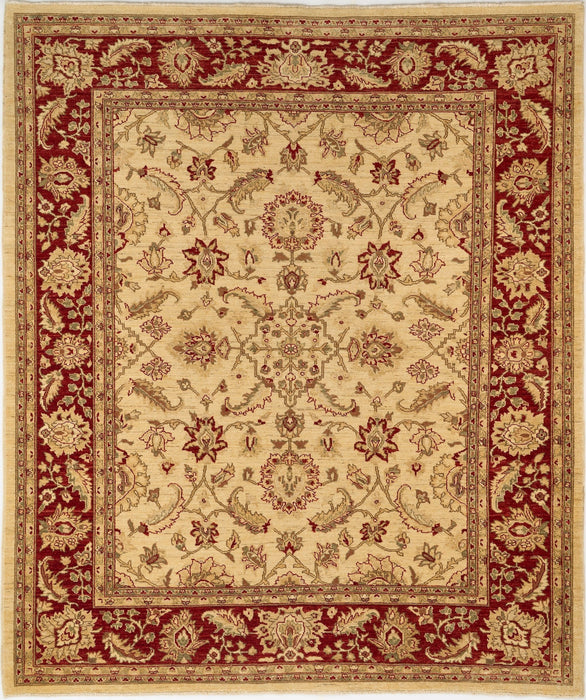 Chobi 8x10 Ivory/Red Ghazni Wool