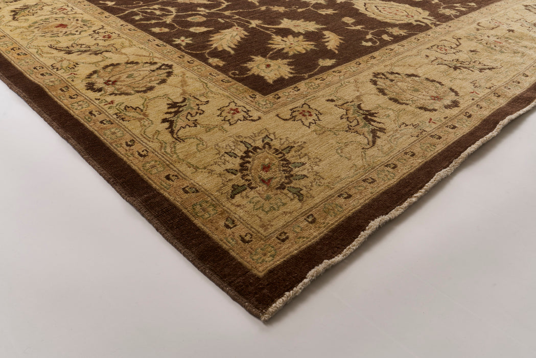 Chobi 8x10 Chocolate/Ivory Ghazni Wool.