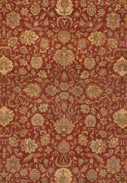 8x10 Agra Collection Rust/Red/Ivory Wool