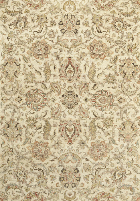 Agra 8x10 Ivory/Brown Wool