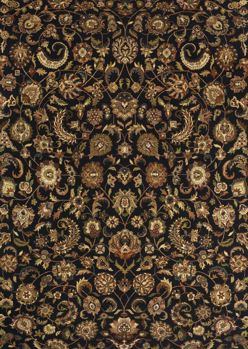 Amoghli Collection 6x9 Black/Beige Wool