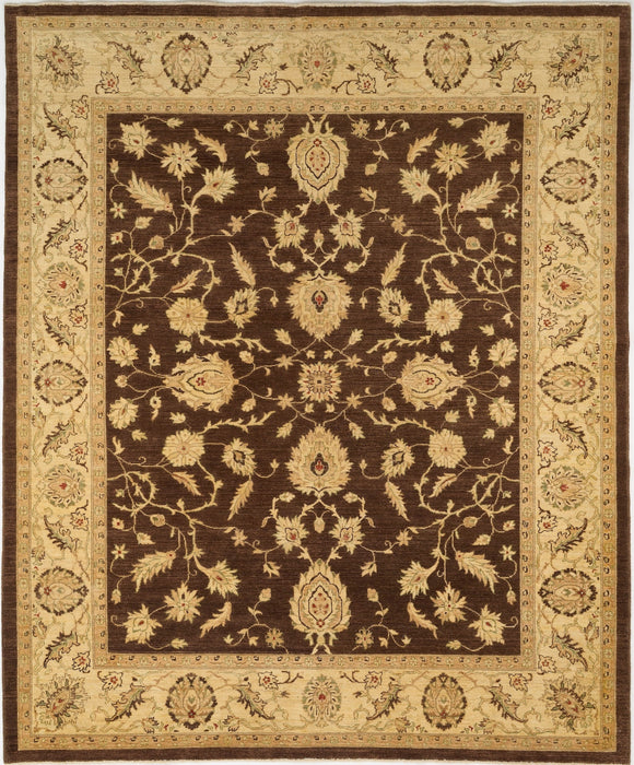 Chobi 8x10 Chocolate/Ivory Ghazni Wool.