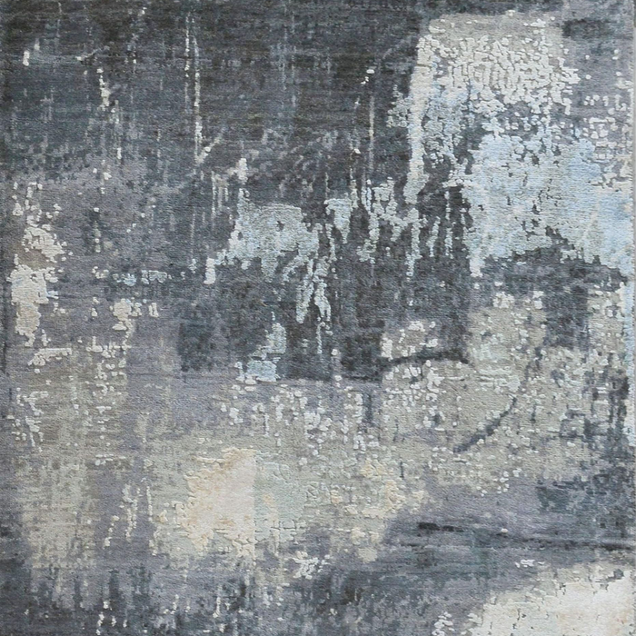 Twilight 3x12 Charcoal/Ivory Wool and Silk