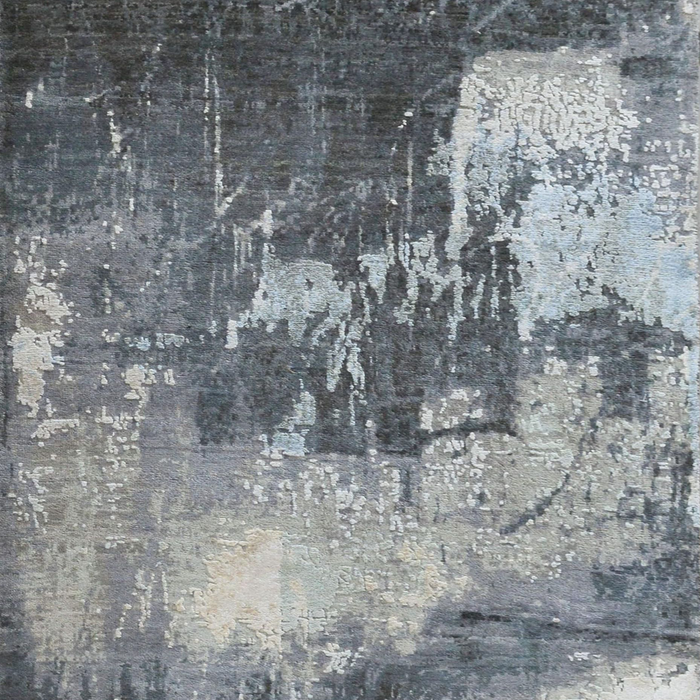 Twilight 3x8 Runner Charcoal Wool and Silk.