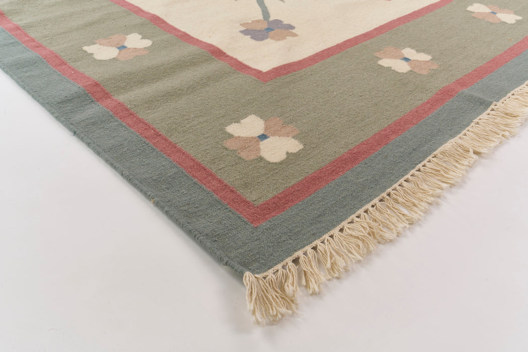 Naturale 9x12 Beige and Green Wool.