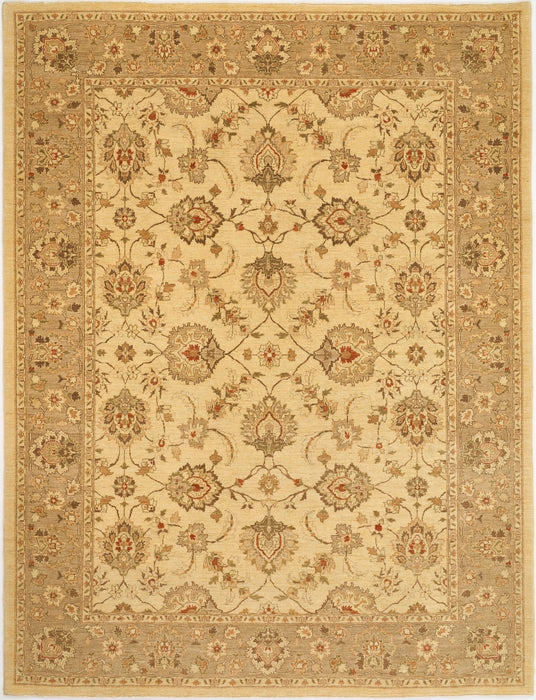 Chobi 9x12 Ivory/Beige Ghazni Wool