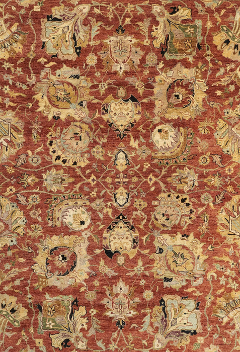 9x12 Indo Persian Rust/Ivory Wool