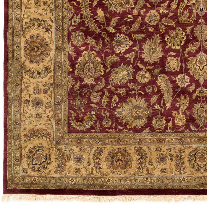 9x12 Premiere Red/Gold Hand-spun Wool