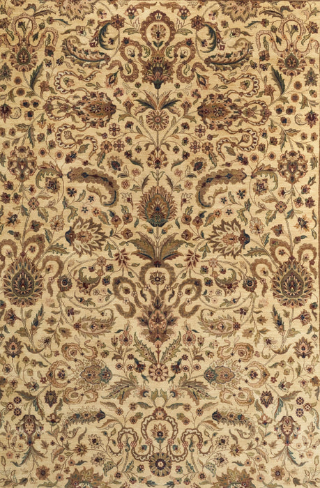 Antique Finish 6x9 Gold/Brown/Aubergine Wool