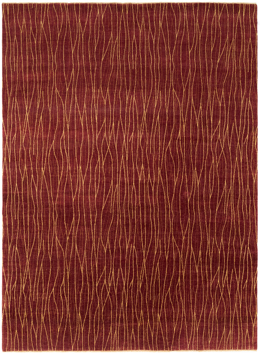 9x12 Textures Woods Red/Ivory Australian Hand-spun Wool