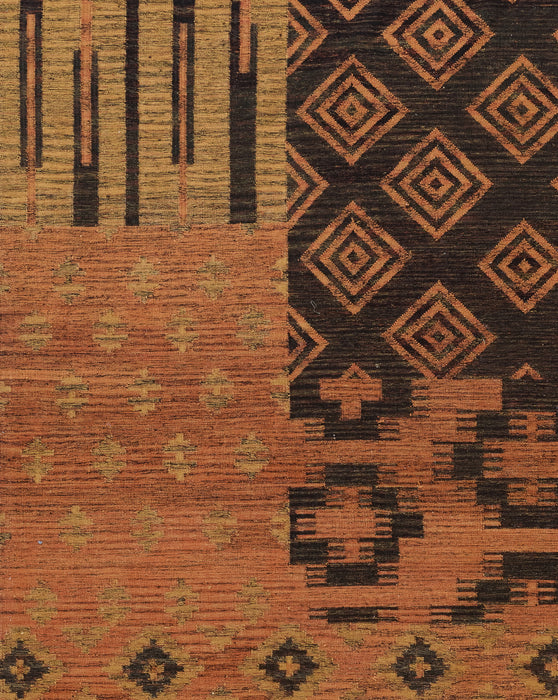 Bamboo 8x10 Brown, Sunset Orange and Tan Yellow.
