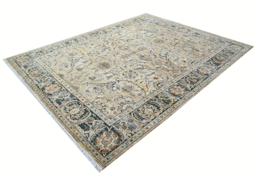 Amritsar 8x10 Gold-Grey Wool