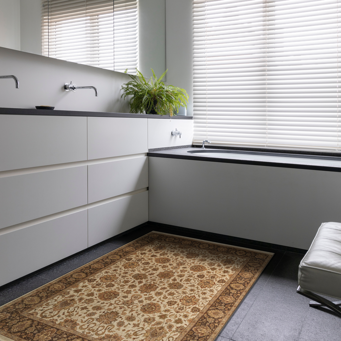 Premiere 4x6 Ivory/Brown Wool