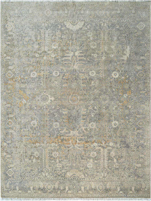 Return To Classic 8x10 Charcoal Light Brown Wool