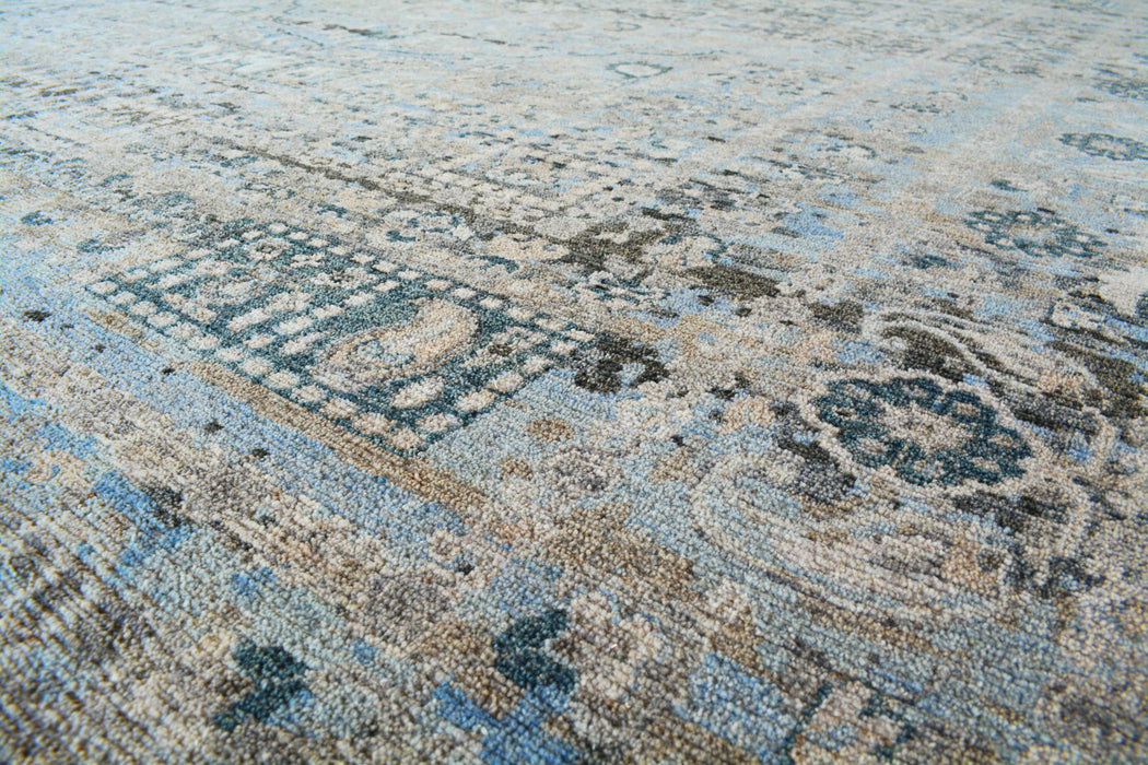 Return To Classic 9x12 Grey-Blue Wool