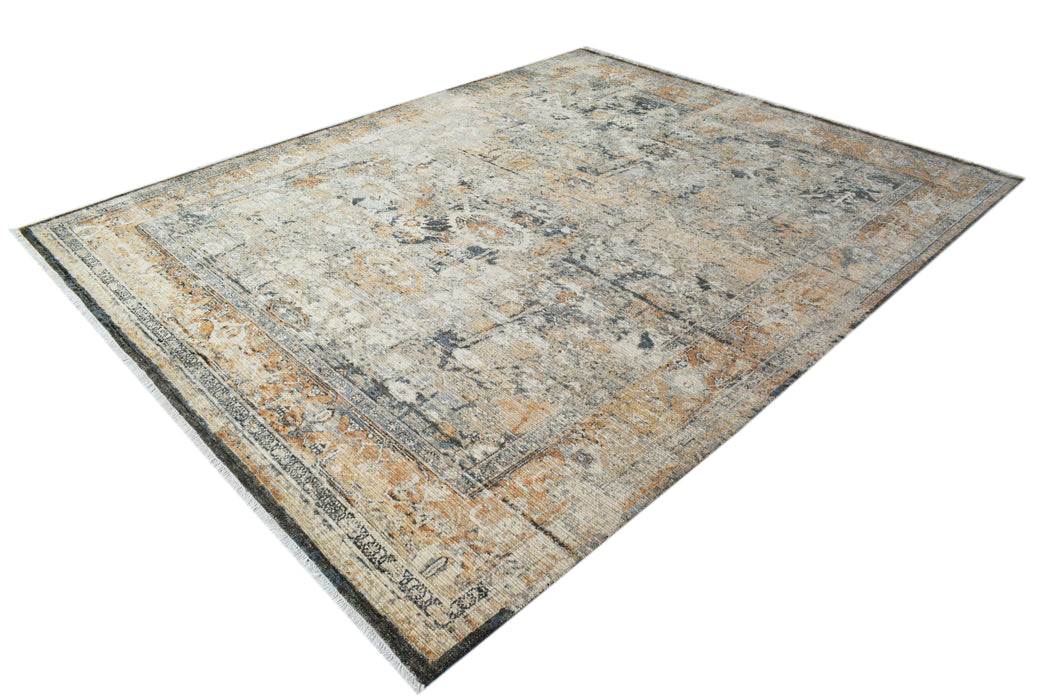 Return To Classic 9x12 Charcoal-Rust Wool