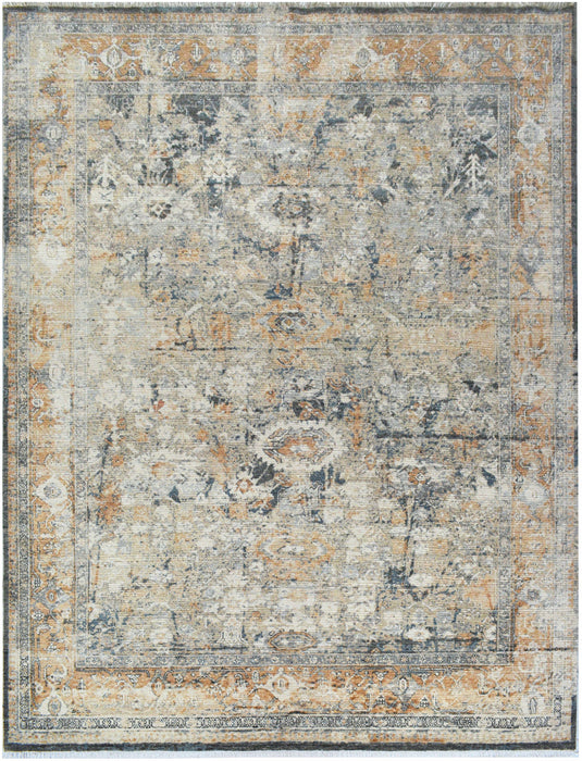 Return To Classic 9x12 Charcoal-Rust Wool