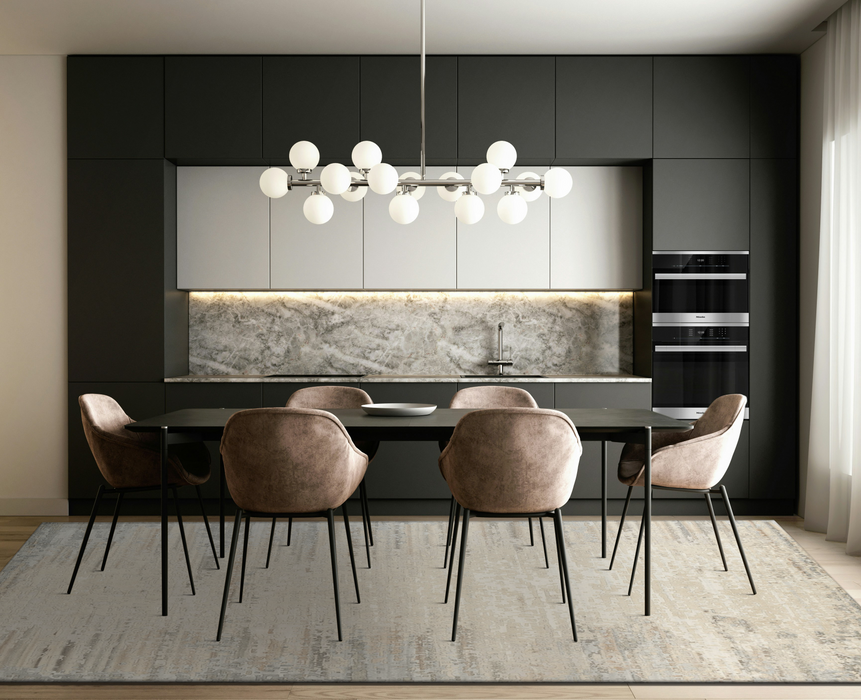 Marble 8x10 Beige/Grey/Slate Blue