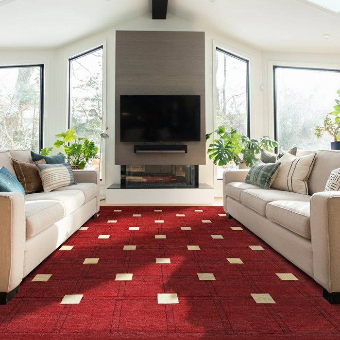 Box 9x12 Red/Ivory Wool