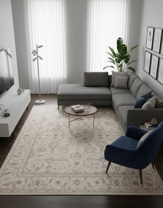 Chobi 9x11 Beige/Ivory