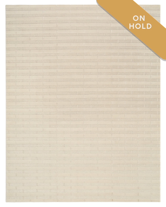 Loop Cut 8x10 Beige Wool and Bamboo Silk