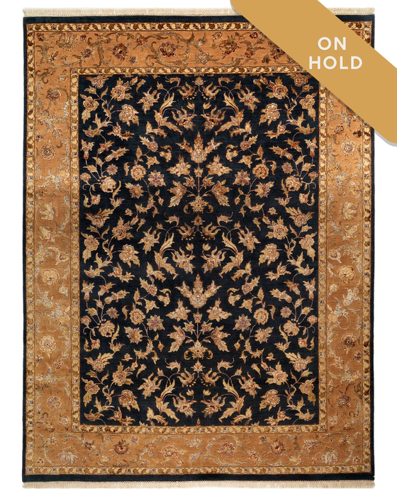 Reflections 9x12 Black/Gold Wool and Chinese Silk Embossed