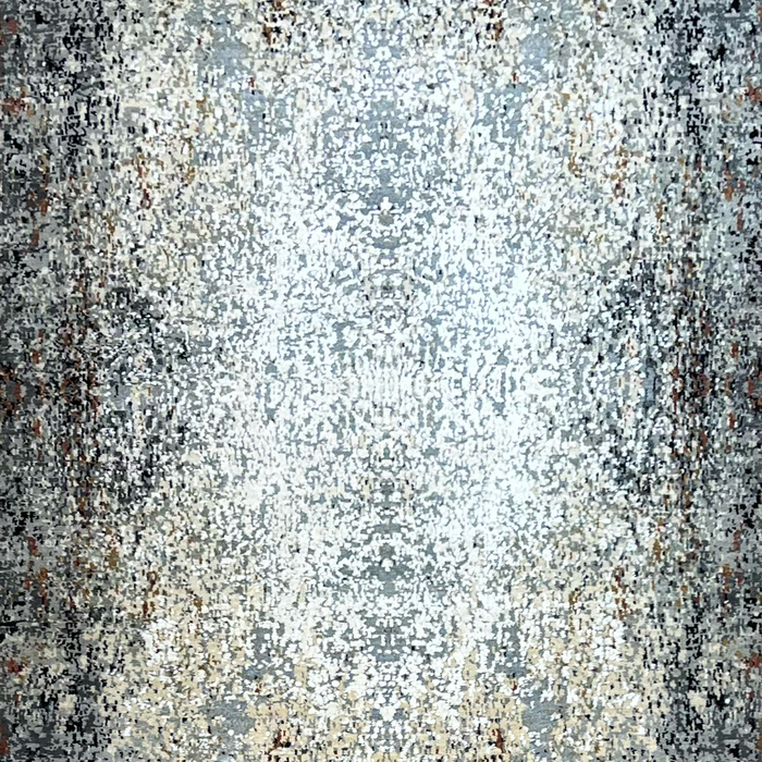 Illuminate 3x6 Black Wool and Embossed Silk