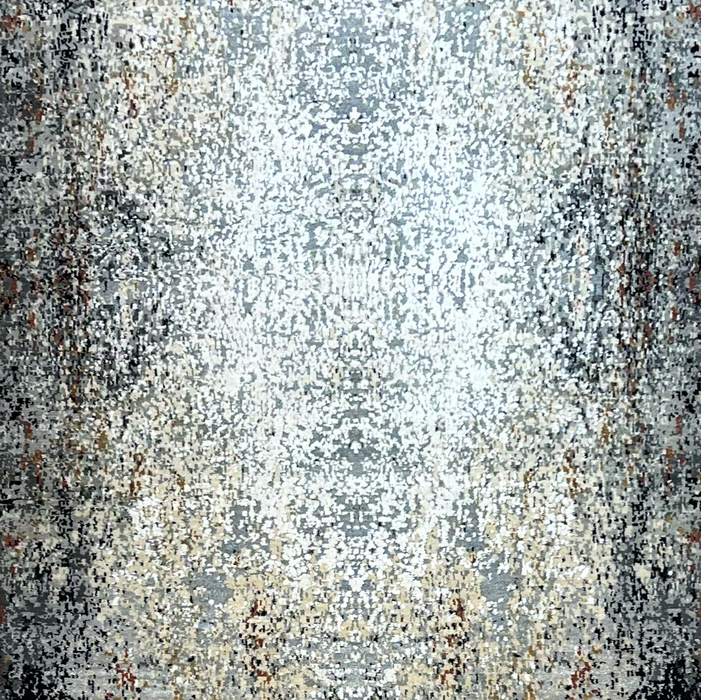 3x12 Illuminate Black Wool and Embossed Silk