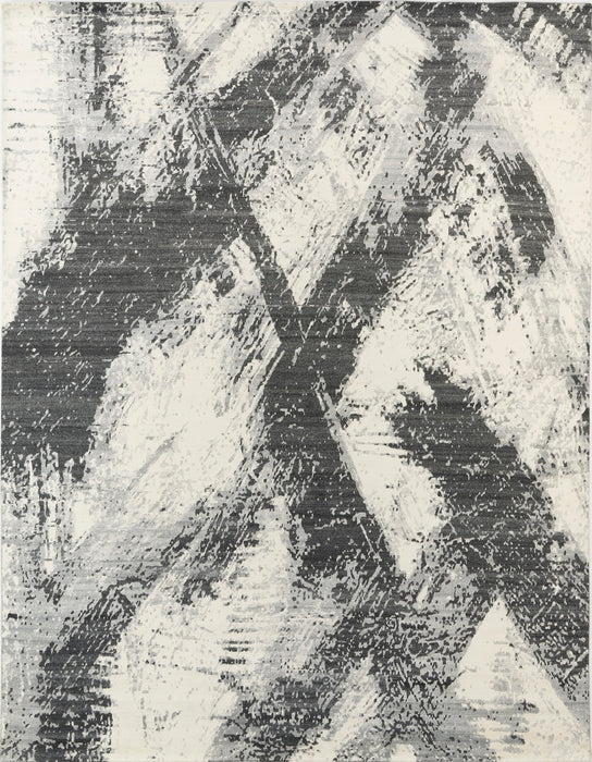 Marble 8x10 Charcoal-Black/Ivory