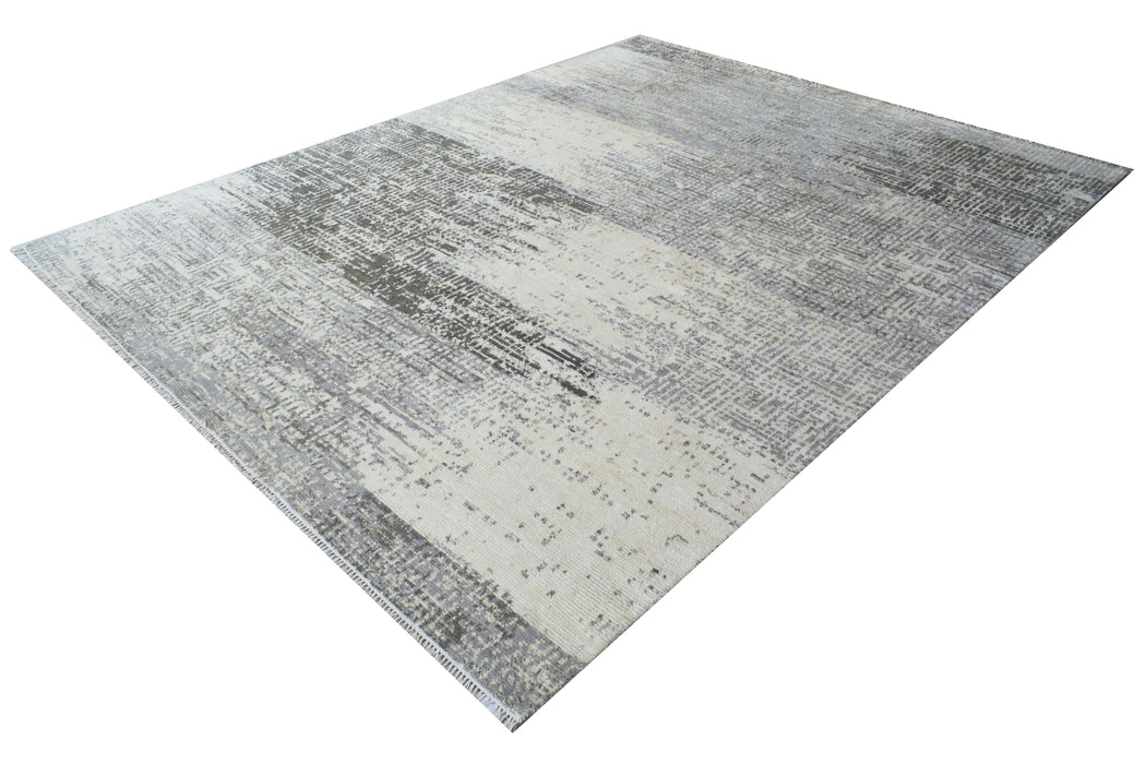 Linea 8x10 Grey Wool and Silk
