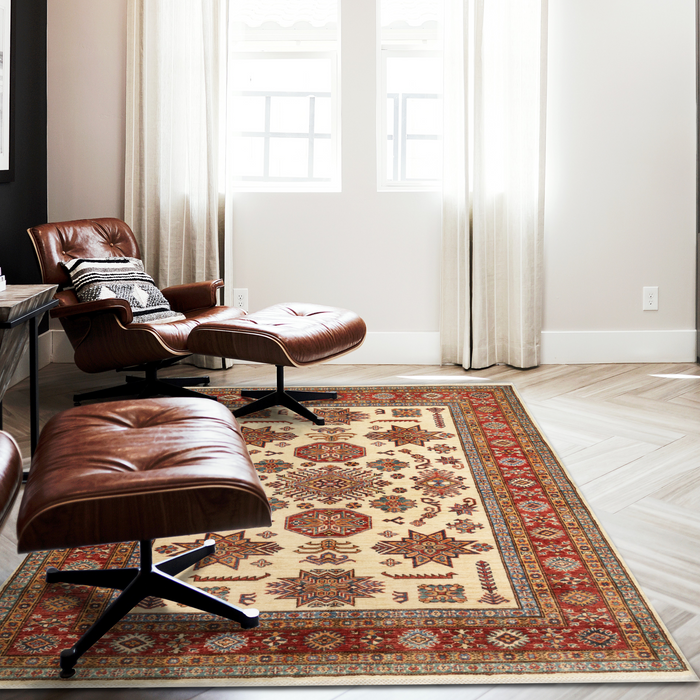 4x6 Super Kazak Red Ivory