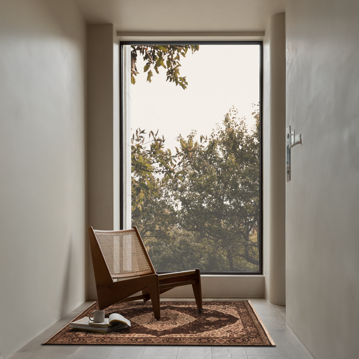 4x6 Indo Persian Brown/Brown Wool
