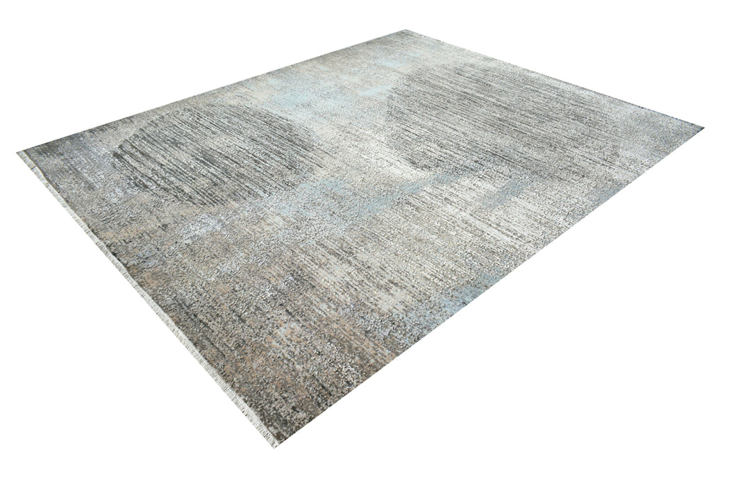 Orbit Charcoal-Blue Wool and Silk