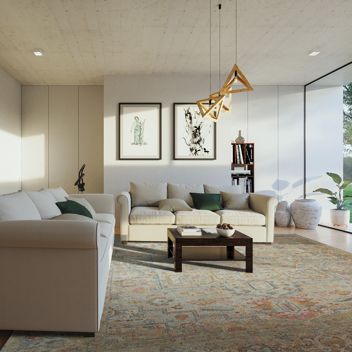 Return To Classic 8x10 Blue/Green Wool