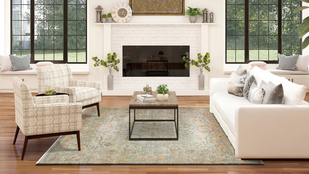 Return To Classic 8x10 Blue/Green Wool