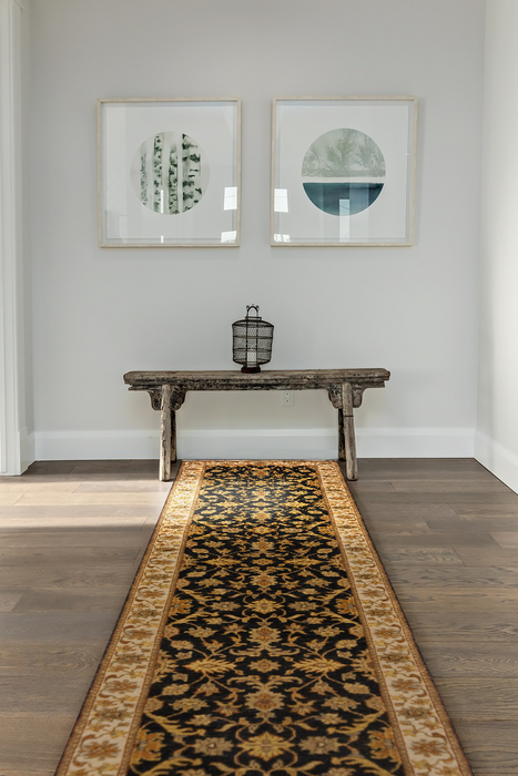 Impression 2.05x12 Runner Black/Ivory Wool