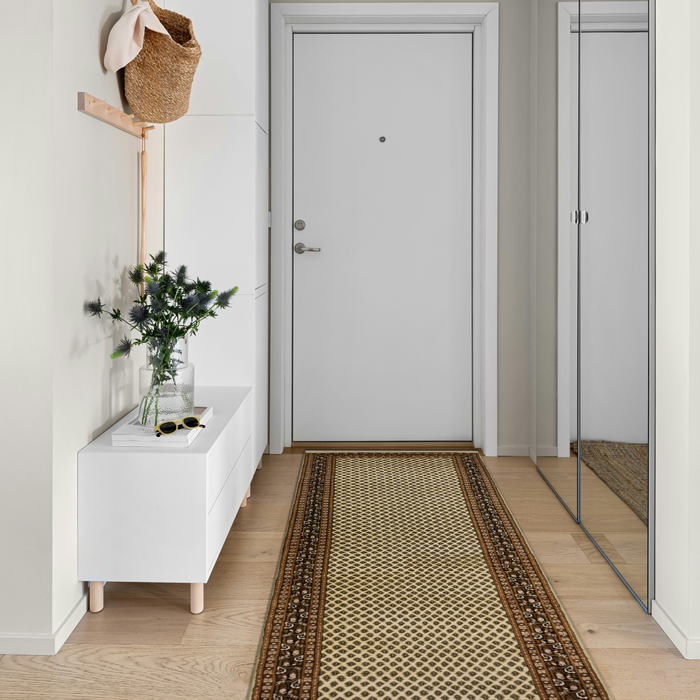 Mir 2.05x10 Runner Cream/Black Wool with Silk Touch B