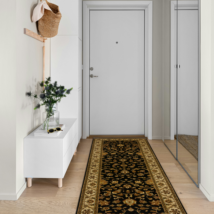 Indo Persian 2.05x12 Runner Cream/Black Wool